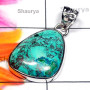 Shattuckite O - ISP938-Sterling Silver Shattuckite Gemstone Stunning Pendant