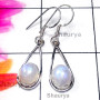 Rainbow A - SDE924-Sterling Silver Rainbow Moonstone Wholesale Earring