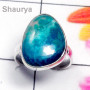 Crysocola D - PSR988-Sterling Silver Crysocola Gemstone Handmade Ring
