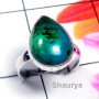Crysocoal O - PSR988-Sterling Silver Crysocola Gemstone Handmade Ring