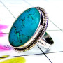 Tibitan Turquoise D - SDR961-Blue Fire Rainbow moonstone Rings