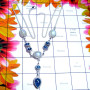 Mix Cab O - SDN982-Semiprecious Cut and Cab Gemstone Designer Necklace