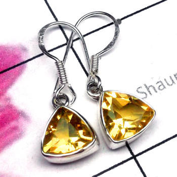 Citrine I - SPE985-925 Silver Semiprecious Gemstone Lightweight Earring Citrine I - SPE985-925 Silver Semiprecious Gemstone Lightweight Earring