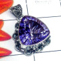 Blue Mystic A - SD836-Faceted Gemstone 925 Sterling Silver Stunning Pendant