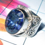 Blue Mystic A - CMJ974-Beautiful Blue Mystic Silver Rings