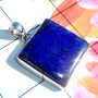 Lapis A - LPS998-925 Sterling Silver New Shape Lapis Cab Elegant Pendant