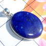 Lapis B - LPS997-Lapis Cab 925 Plain Silver Exclusive Pendant
