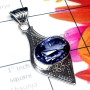 Blue Mystic A - SD829-Multi Cut Gemstone 925 Sterling Silver Elegant Pendant