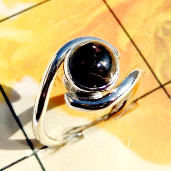 7mm Turtella Jasper I - RBS993-Cut n Cab Gemstone 925 Sterling Silver Baby Trendy Ring