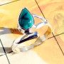 6x9mm Crysocola I - RBS991-Superior 925 Silver n Multi Gemstone Wholesale Baby Ring