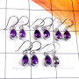 Amethyst C - CES978-925 Sterling Silver 5Pair Cut Amethyst Lightweight Castin