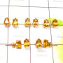 6x9mm Citrine B - SGE967-5 Pair Cut 925 Sterling Silver Gold Plated Vermeil Stud
