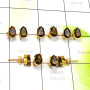 6x9mm Smokey O - SGE967-5 Pair Cut 925 Sterling Silver Gold Plated Vermeil Stud