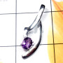 Amethyst B - CSP962-Multi Cut Gemstone 925 Sterling Silver Fancy Casting Pend