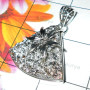 19.5 gram Silver Drusy A - XCP993-Large Silver drusy Close out Pendants with 925 sterling s