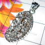 24.5 gram Silver Drusy O - XCP993-Large Silver drusy Close out Pendants with 925 sterling s
