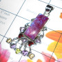 14.5 gram Color Rainbow A - XCP988- Chunky Closeout Pendants with 925 Sterling silver wholes