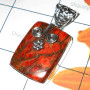 10.7 gram Red copper Turquoise E - XCP985- 925 Sterling silver Chunky style Large closeout Pendants