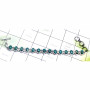 7.5 inch Blue Copper Turquoise A - SPB973-Blue Copper Turquoise 925 Sterling Silver Fancy Bracelet