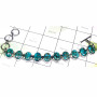 8 inch Blue Copper Turquoise D - SPB973-Blue Copper Turquoise 925 Sterling Silver Fancy Bracelet