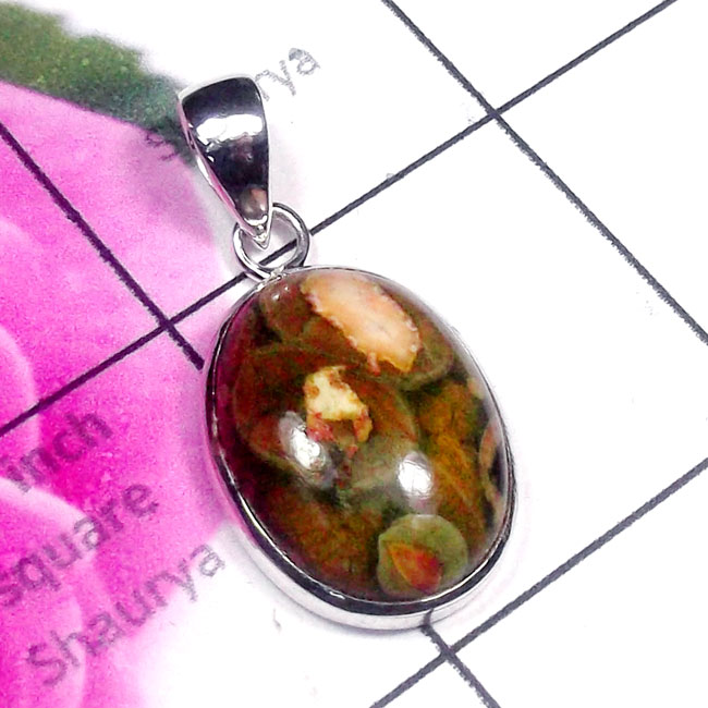 Rhyolite B - RLT998-Sterling 925 Silver Wholesale Rhyolite Gemstone Pendant Rhyolite B - RLT998-Sterling 925 Silver Wholesale Rhyolite Gemstone Pendant