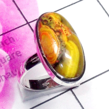 Eclipse H - ELD991-925 Silver Eclipse Cab Handmade Wholesale Ring