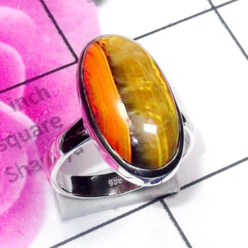 Eclipse O - ELD991-925 Silver Eclipse Cab Handmade Wholesale Ring