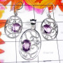 Amethyst B - NDS986-Charoite, Mystic, Purple Copper Turquoise, Amethyst, 925