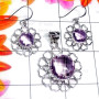 Amethyst C - NDS974-New Design Set 925 Sterling Silver with Genuine Gemstone