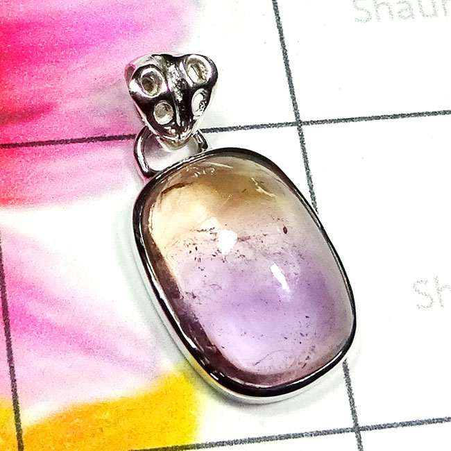 Ametrine C - ISP883-Cab Ametrine with 925 Superior Silver Stunning Pendant