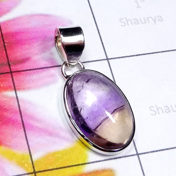 Ametrine O - ISP883-Cab Ametrine with 925 Superior Silver Stunning Pendant Ametrine O - ISP883-Cab Ametrine with 925 Superior Silver Stunning Pendant