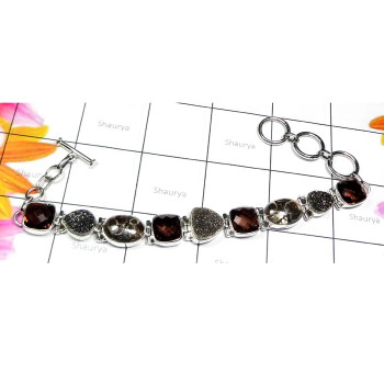 Turtella Jasper, Smokey G - SPB963-Turtella Jasper, Smokey, Druzy, Made in 925 Silver Wholes
