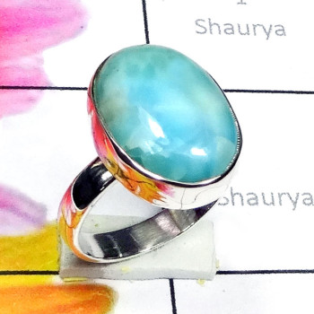 Larimar E - LDS993-Beautiful Larimar With 925 Silver Stunning Ring