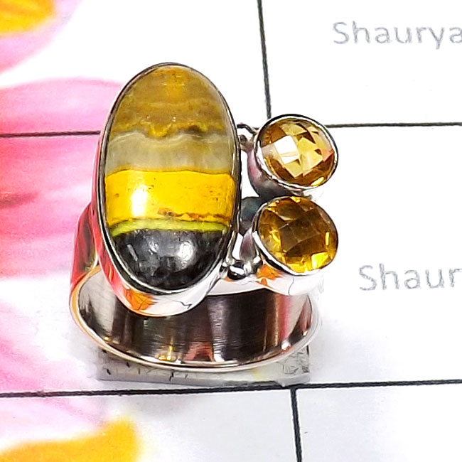 Eclipse A - CLR959-Eclipse with Citrine Made in 925 Silver Adjustable Chunky Eclipse A - CLR959-Eclipse with Citrine Made in 925 Silver Adjustable Chunky