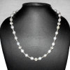White pearl A - BDN999- 925 sterling silver beads Necklaces