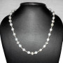 White pearl A - BDN999- 925 sterling silver beads Necklaces