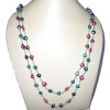 Pearl cab A - BDN991-Fabulous Pearl Beads Necklace with 925 sterling silver