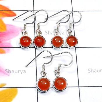 3 Pair Carnelian Cab A - SVP910-Cab Carnelian Made in 925 Silver 3 Pair Earring Wholesale 3 Pair Carnelian Cab A - SVP910-Cab Carnelian Made in 925 Silver 3 Pair Earring Wholesale