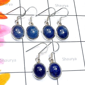 3 Pair Tanzanite C - SVP905-Tanzanite Cab 925 Sterling Silver 3 Pair Lightweight Eleg