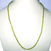 Peridot cut A - BDN976- Genuine gemstone with 925 sterling silver Beads Necklace