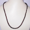 Garnet cut D - BDN976- Genuine gemstone with 925 sterling silver Beads Necklace