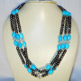 Pearl, Blue Turquoise E - BDN975- 925 Sterling silver with Beads fashion necklaces collect