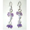Amethyst, Rose quartz A - BDJ995- Fabulous Trendy silver gems Beads Necklace Collection
