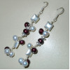 Pearl cab G - BDJ995- Fabulous Trendy silver gems Beads Necklace Collection