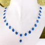 18 inch Blue Sapphire Corundum F - SCN999-Superior 925 Silver 18 inch Semiprecious Gemstone Handmad
