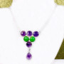 18 inch Amethyst cab  C - SCN997-Semiprecious Cab Gemstone 925 Silver Manufacturer 18 inch