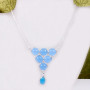 18 inch Blue Chalcedony E - SCN997-Semiprecious Cab Gemstone 925 Silver Manufacturer 18 inch