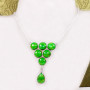 18 inch Green Turquoise F - SCN997-Semiprecious Cab Gemstone 925 Silver Manufacturer 18 inch