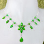 18 inch Green Turquoise A - SCN996-Sterling 925 Silver Genuine Gemstone 18 inch  Handmade Be