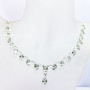 18 inch Green Amethyst G - SCN995-Beautiful Bezel Setting 925 Silver with Semiprecious Gems